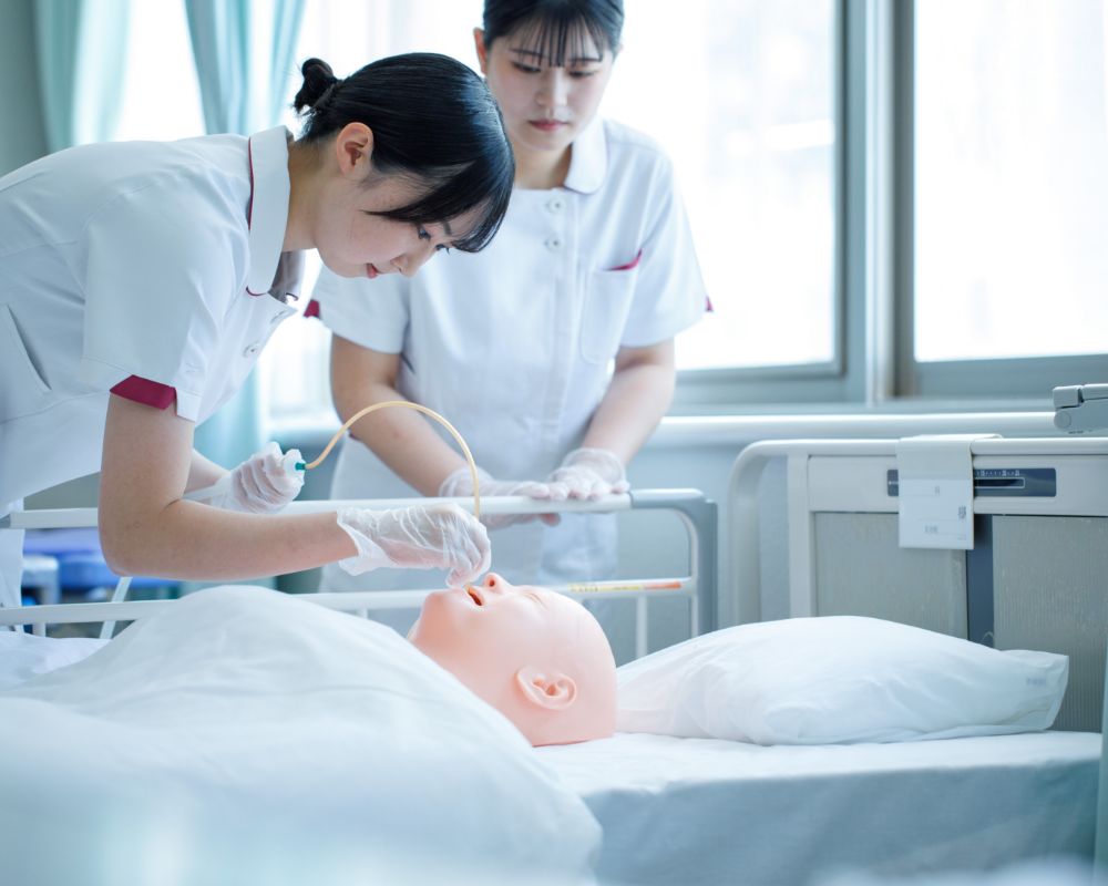 在宅生活を支える看護Ⅰ・Ⅱの実習の様子